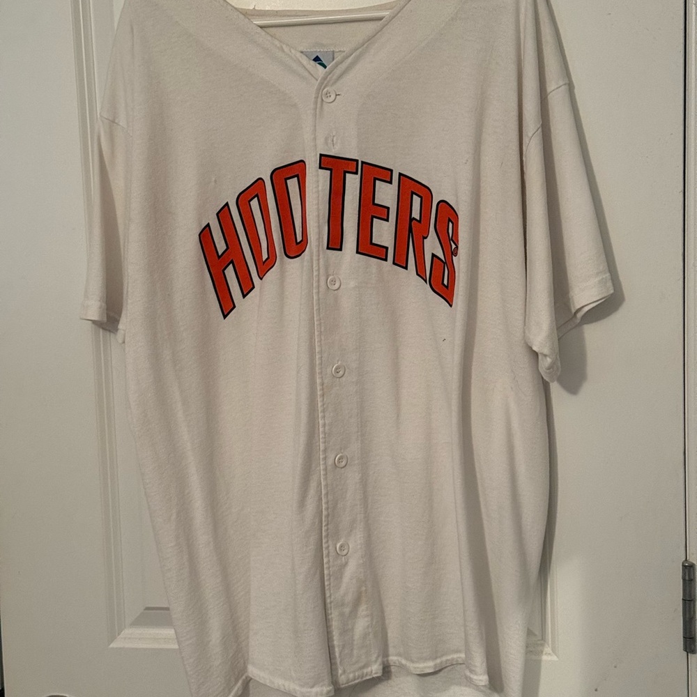 White Hooters Baseball Jersey